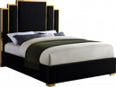 Chloe Chanel Bed - Black Velvet With Gold Trim