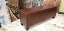 [ Burgundy Storage Ottoman with nail heads ] - Custom Furniture Manufacturer Brampton, Toronto, Vaughan, Mississauga, Ontario, Oakville, Hamilton