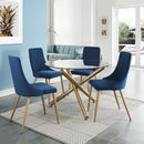 [ Carmen 5pc Dining Set, Blue ] - Custom Furniture Manufacturer Brampton, Toronto, Vaughan, Mississauga, Ontario, Oakville, Hamilton