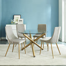 [ Carmen Round Dining Table in Gold ] - Custom Furniture Manufacturer Brampton, Toronto, Vaughan, Mississauga, Ontario, Oakville, Hamilton