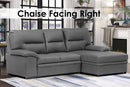 6812 Sleeper Sectional With Storage Chaise Facing Right (Grey)