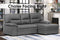 6812 Sleeper Sectional With Storage Chaise Facing Right (Grey)