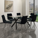 [ Cosmos Rectangular Dining Table in Black ] - Custom Furniture Manufacturer Brampton, Toronto, Vaughan, Mississauga, Ontario, Oakville, Hamilton