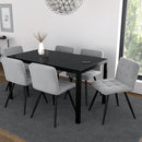 [ County/Susan 7pc Dining Set, Grey ] - Custom Furniture Manufacturer Brampton, Toronto, Vaughan, Mississauga, Ontario, Oakville, Hamilton