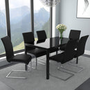 [ County/Zeena 7pc Dining Set, Black ] - Custom Furniture Manufacturer Brampton, Toronto, Vaughan, Mississauga, Ontario, Oakville, Hamilton