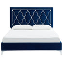 [ Dior Platform Bed in Blue ] - Custom Furniture Manufacturer Brampton, Toronto, Vaughan, Mississauga, Ontario, Oakville, Hamilton
