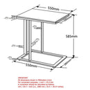 [ Dom Accent Table in Chrome & Black ] - Custom Furniture Manufacturer Brampton, Toronto, Vaughan, Mississauga, Ontario, Oakville, Hamilton