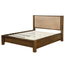[ Dominic Upholstered Platform Bed in Walnut ] - Custom Furniture Manufacturer Brampton, Toronto, Vaughan, Mississauga, Ontario, Oakville, Hamilton