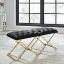 [ Dora Bench in Black & Gold ] - Custom Furniture Manufacturer Brampton, Toronto, Vaughan, Mississauga, Ontario, Oakville, Hamilton