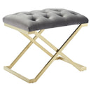 [ Dora Bench in Grey & Gold ] - Custom Furniture Manufacturer Brampton, Toronto, Vaughan, Mississauga, Ontario, Oakville, Hamilton