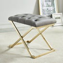 [ Dora Bench in Grey & Gold ] - Custom Furniture Manufacturer Brampton, Toronto, Vaughan, Mississauga, Ontario, Oakville, Hamilton
