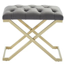 [ Dora Bench in Grey & Gold ] - Custom Furniture Manufacturer Brampton, Toronto, Vaughan, Mississauga, Ontario, Oakville, Hamilton
