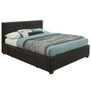 [ Emily Platform Bed W/Drawers in Charcoal ] - Custom Furniture Manufacturer Brampton, Toronto, Vaughan, Mississauga, Ontario, Oakville, Hamilton