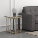 [ Flora Accent Table in Silver and Gold ] - Custom Furniture Manufacturer Brampton, Toronto, Vaughan, Mississauga, Ontario, Oakville, Hamilton