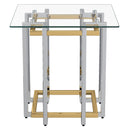 [ Flora Accent Table in Silver and Gold ] - Custom Furniture Manufacturer Brampton, Toronto, Vaughan, Mississauga, Ontario, Oakville, Hamilton