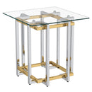 [ Flora Accent Table in Silver and Gold ] - Custom Furniture Manufacturer Brampton, Toronto, Vaughan, Mississauga, Ontario, Oakville, Hamilton