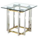 [ Flora Accent Table in Silver and Gold ] - Custom Furniture Manufacturer Brampton, Toronto, Vaughan, Mississauga, Ontario, Oakville, Hamilton