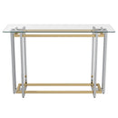 [ Flora Console Table in Silver and Gold ] - Custom Furniture Manufacturer Brampton, Toronto, Vaughan, Mississauga, Ontario, Oakville, Hamilton