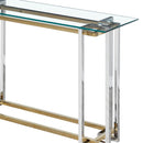 [ Flora Console Table in Silver and Gold ] - Custom Furniture Manufacturer Brampton, Toronto, Vaughan, Mississauga, Ontario, Oakville, Hamilton