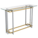 [ Flora Console Table in Silver and Gold ] - Custom Furniture Manufacturer Brampton, Toronto, Vaughan, Mississauga, Ontario, Oakville, Hamilton