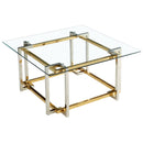 [ Flora Square Coffee Table in Silver and Gold ] - Custom Furniture Manufacturer Brampton, Toronto, Vaughan, Mississauga, Ontario, Oakville, Hamilton
