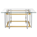 [ Flora Square Coffee Table in Silver and Gold ] - Custom Furniture Manufacturer Brampton, Toronto, Vaughan, Mississauga, Ontario, Oakville, Hamilton