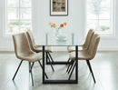 [ Fran/Byron 5pc Dining Set, Black/Brown ] - Custom Furniture Manufacturer Brampton, Toronto, Vaughan, Mississauga, Ontario, Oakville, Hamilton