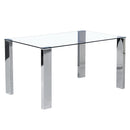 [ Francis Rectangular Dining Table in Stainless Steel ] - Custom Furniture Manufacturer Brampton, Toronto, Vaughan, Mississauga, Ontario, Oakville, Hamilton