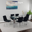 [ Francis/Marla 7pc Dining Set, Black ] - Custom Furniture Manufacturer Brampton, Toronto, Vaughan, Mississauga, Ontario, Oakville, Hamilton