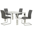 [ Francis/Zeena 5pc Dining Set, Grey ] - Custom Furniture Manufacturer Brampton, Toronto, Vaughan, Mississauga, Ontario, Oakville, Hamilton