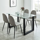 [ Fran/Kai 5pc Dining Set, Black/Grey ] - Custom Furniture Manufacturer Brampton, Toronto, Vaughan, Mississauga, Ontario, Oakville, Hamilton