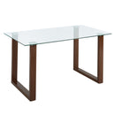 [ Fran/Nora 5pc Dining Set, Walnut/Beige ] - Custom Furniture Manufacturer Brampton, Toronto, Vaughan, Mississauga, Ontario, Oakville, Hamilton