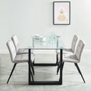 [ Fran/Susan 5pc Dining Set, Black/Grey ] - Custom Furniture Manufacturer Brampton, Toronto, Vaughan, Mississauga, Ontario, Oakville, Hamilton