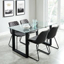 [ Fran/Vince 5pc Dining Set, Black/Charcoal ] - Custom Furniture Manufacturer Brampton, Toronto, Vaughan, Mississauga, Ontario, Oakville, Hamilton