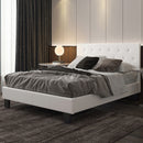 [ Glow Queen Platform Bed in White ] - Custom Furniture Manufacturer Brampton, Toronto, Vaughan, Mississauga, Ontario, Oakville, Hamilton