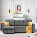 [ Grey sectional sofa bed with storage ] - Custom Furniture Manufacturer Brampton, Toronto, Vaughan, Mississauga, Ontario, Oakville, Hamilton
