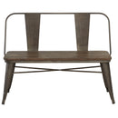 [ Indus Bench With Back in Gunmetal ] - Custom Furniture Manufacturer Brampton, Toronto, Vaughan, Mississauga, Ontario, Oakville, Hamilton