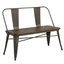 [ Indus Bench With Back in Gunmetal ] - Custom Furniture Manufacturer Brampton, Toronto, Vaughan, Mississauga, Ontario, Oakville, Hamilton
