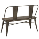[ Indus Bench With Back in Gunmetal ] - Custom Furniture Manufacturer Brampton, Toronto, Vaughan, Mississauga, Ontario, Oakville, Hamilton