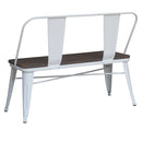 [ Indus Bench With Back in White ] - Custom Furniture Manufacturer Brampton, Toronto, Vaughan, Mississauga, Ontario, Oakville, Hamilton