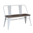 [ Indus Bench With Back in White ] - Custom Furniture Manufacturer Brampton, Toronto, Vaughan, Mississauga, Ontario, Oakville, Hamilton