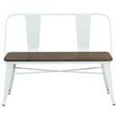 [ Indus Bench With Back in White ] - Custom Furniture Manufacturer Brampton, Toronto, Vaughan, Mississauga, Ontario, Oakville, Hamilton