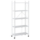 [ Kuby Foldable 5 - Tier Shelf in White ] - Custom Furniture Manufacturer Brampton, Toronto, Vaughan, Mississauga, Ontario, Oakville, Hamilton