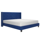 [ Lynn Platform Bed in Blue ] - Custom Furniture Manufacturer Brampton, Toronto, Vaughan, Mississauga, Ontario, Oakville, Hamilton