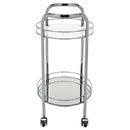 [ Meena 2 - Tier Bar Cart in Chrome ] - Custom Furniture Manufacturer Brampton, Toronto, Vaughan, Mississauga, Ontario, Oakville, Hamilton