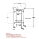 [ Meena 2 - Tier Bar Cart in Chrome ] - Custom Furniture Manufacturer Brampton, Toronto, Vaughan, Mississauga, Ontario, Oakville, Hamilton