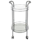 [ Meena 2 - Tier Bar Cart in Chrome ] - Custom Furniture Manufacturer Brampton, Toronto, Vaughan, Mississauga, Ontario, Oakville, Hamilton