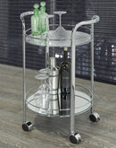 [ Meena 2 - Tier Bar Cart in Chrome ] - Custom Furniture Manufacturer Brampton, Toronto, Vaughan, Mississauga, Ontario, Oakville, Hamilton