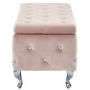 [ Monica Rectangular Storage Ottoman in Blush ] - Custom Furniture Manufacturer Brampton, Toronto, Vaughan, Mississauga, Ontario, Oakville, Hamilton