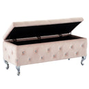 [ Monica Rectangular Storage Ottoman in Blush ] - Custom Furniture Manufacturer Brampton, Toronto, Vaughan, Mississauga, Ontario, Oakville, Hamilton